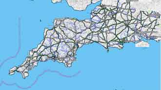 Hiker's Map of the South West