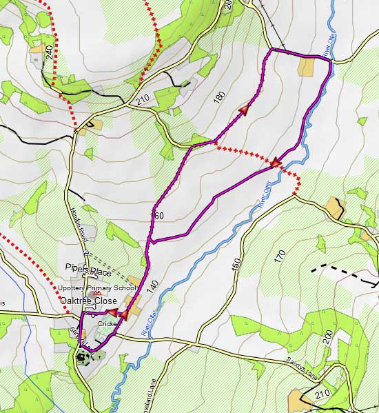 Map of Upottery Walk