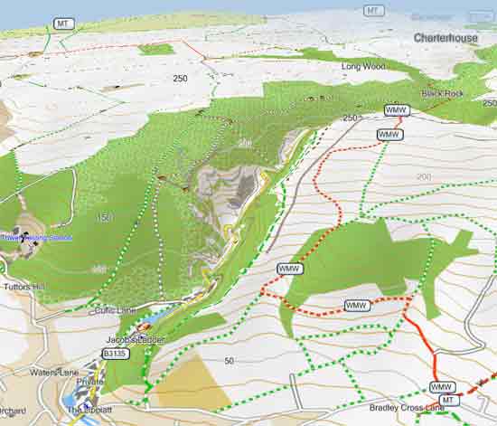 Cheddar Gorge Map 